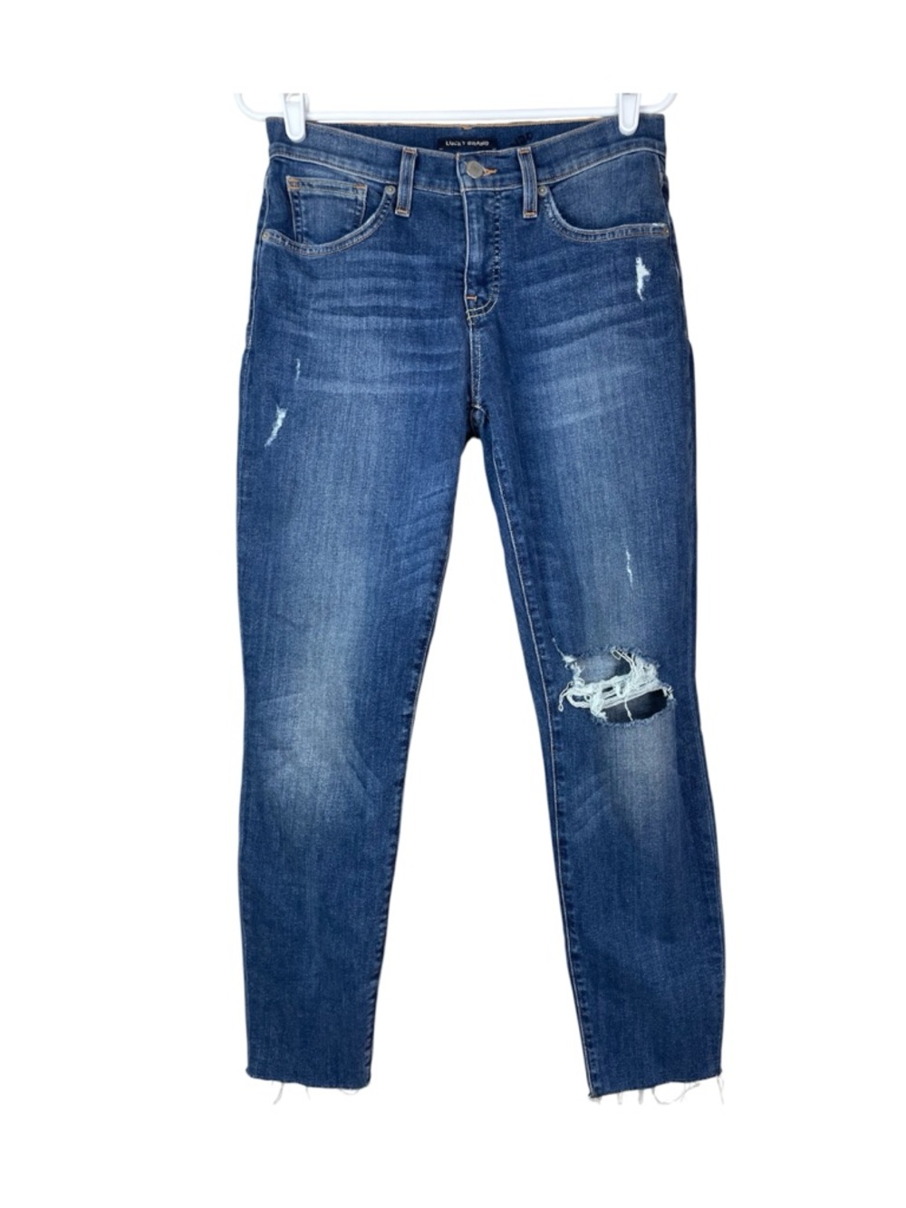 Lucky Brand Ava Mid Rise Distressed Skinny Jeans Women’s Size 6